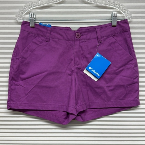 Columbia NWT Purple Modern Classic Easy Fit Kenzie Cove 4” Shorts Size 4 - Picture 1 of 7